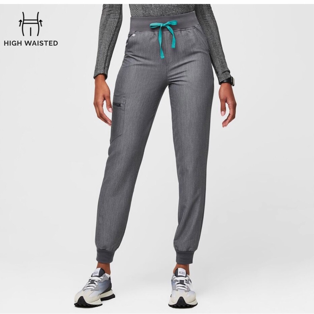 Figs Graphite Zamora High Waisted Jogger Pants - Small